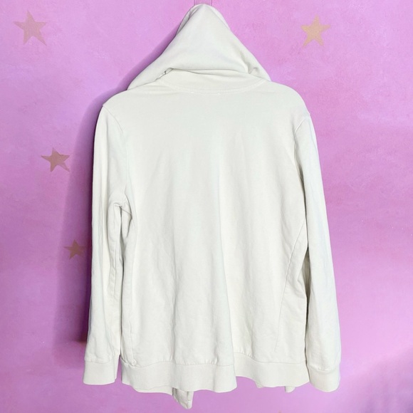 All Saints Brooke Sweat Cardigan Beige Knit Open Front Women’s Large L - Picture 3 of 8